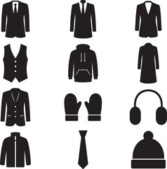 vector illustration of a set of usa popular clothes