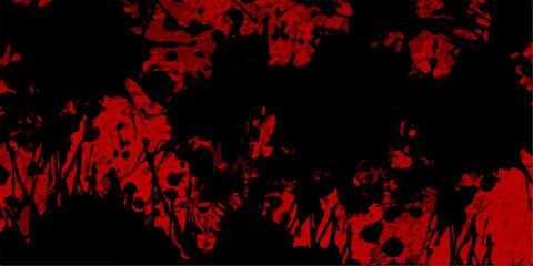 Obraz premium red background with relief black material surface. Distressed rough grunge texture surface red color. Fire & brimstone Abstract red grunge reflection. Decorative red panoramic background texture.