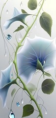 abstract background with flowers wellpeper