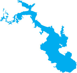 Fototapeta premium Lake Livingston Reservoir in Texas Map Shape Vector