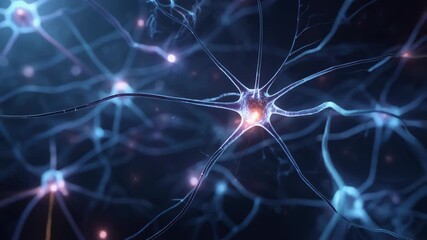 Stunning neuron network visualization showcasing intricate neural connections in vibrant colors