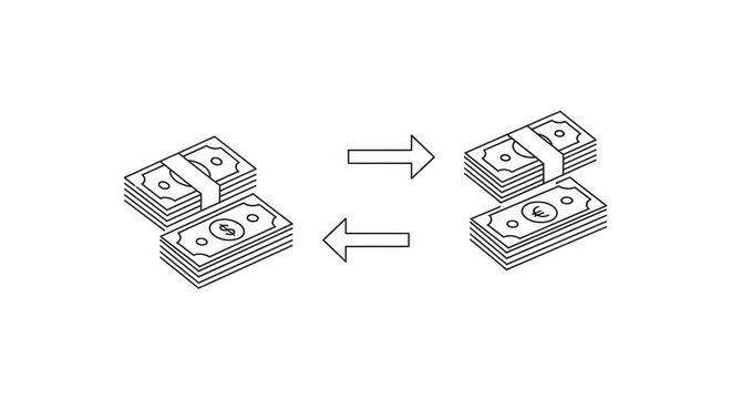 Dollar and euro exchange currency transaction for international business and finance concept - Powered by Adobe