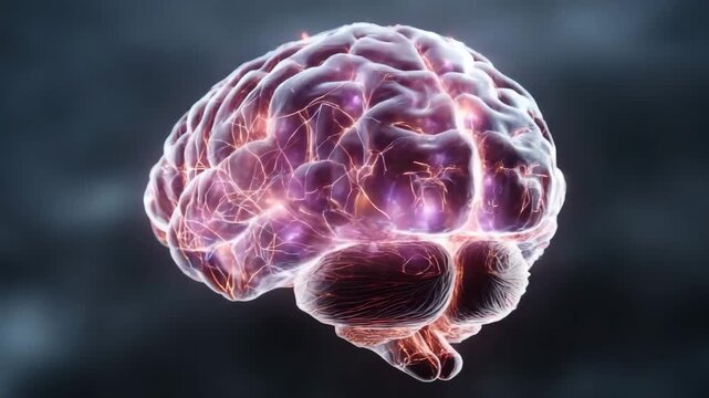 Glowing Human Brain with Neural Activity Visualization
