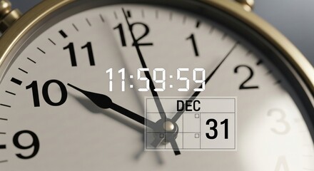 Clock Face and Digital Time Management. analog clock face with the hands moving quickly. The clock is partially overlaid with translucent, clean digital numbers.