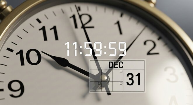 Clock Face and Digital Time Management. analog clock face with the hands moving quickly. The clock is partially overlaid with translucent, clean digital numbers.