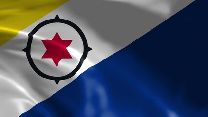 Flag of Caribbean Netherlands. 4k Animated Background. Caribbean Netherlands waving flag 4k - Powered by Adobe