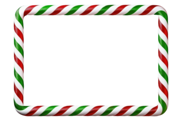 festive christmas candy cane frame