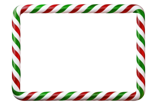 festive christmas candy cane frame