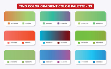 Two color gradient color palette 