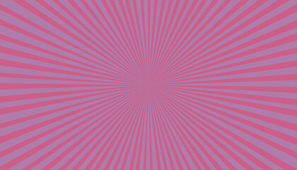 Radiating light magenta beams emanate outward across the violet backdrop creating a burst effect