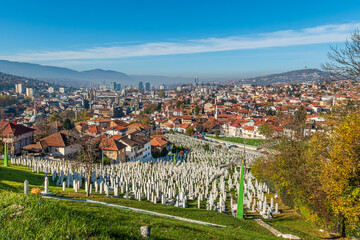 Bonsian war cemetery in Sarajevo
