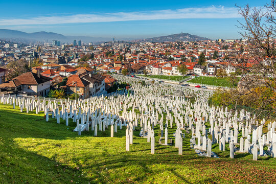 Bonsian war cemetery in Sarajevo