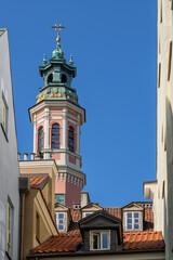 Jesuit Church Tower In Warsaw