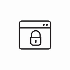 browser password protection icon sign vector