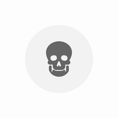 head bones skull icon sign vector