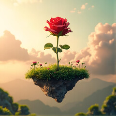 flowers in the sunset