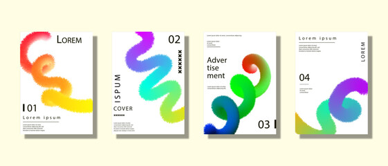 Abstract background with fluid shape trendy design and colorful gradient form art decoration concept