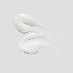 cosmetic textures, hair care product swatch, shampoo, soap, balm