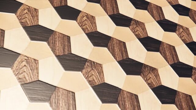 wood cube pattern parquet texture animation