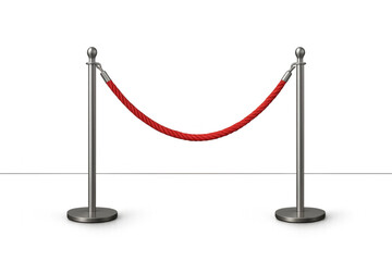 Stanchion queue barrier with red velvet rope creating an exclusive vip event entrance and control line
