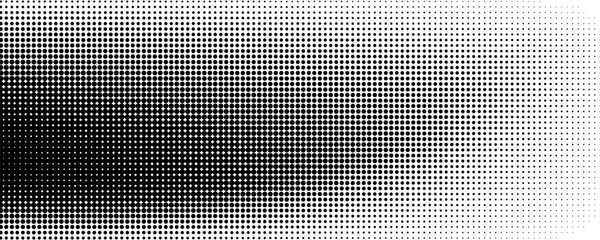 Black halftone dot wave pattern. Abstract grain fluid texture background. Dotted grit curve wallpaper. rasterized undulate swoosh overlay for poster, booklet, banner, brochure, flyer, leaflet. Vector