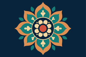 Floral pattern on navy