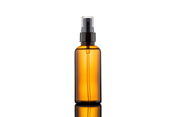 Amber Glass Spray Bottle Mockup for Essential Oils and Cosmetic Liquids