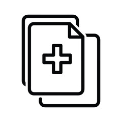 Obraz premium Medical document with a cross symbol, isolated on