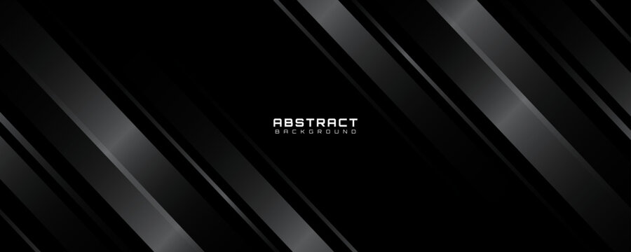 3D black silver abstract background overlap layer on dark space with diagonal lines effect decoration. Modern graphic design element stripes style concept for web, art, flyer, card, or brochure cover