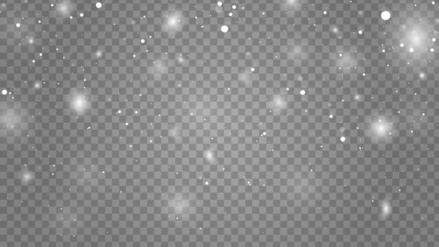 Snow falling overlay, a detailed vector design asset composed of blurred white particles and bright, glowing light streaks. Apply it to any image to instantly add a striking, atmospheric winter feel