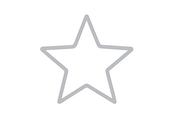 Star outline icon for rating, favorite, importance, quality, review, and success. Isolated graphic on transparent background