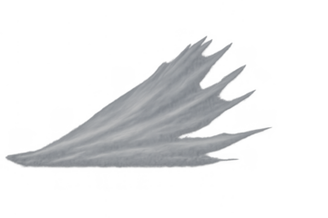 Dynamic white smoke or steam puffing effect on transparent background, adding motion and drama to visuals