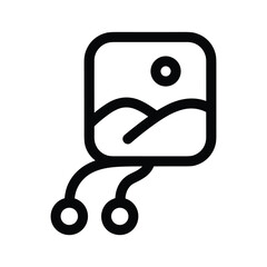 Abstract representation of image data connection and transfer