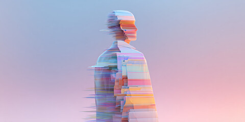 Vibrant Browser Tabs Converge in a Captivating Human Silhouette: A Visually Striking Digital Artwork Exploring the Interconnectivity of Modern Technology