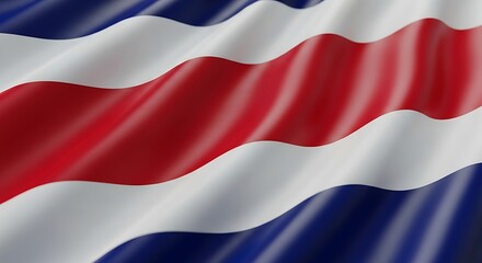The national flag of costa rica, Waving gracefully in the wind, Costa Rica Independent Day flag