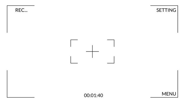 Camera recording screen viewfinder display interface