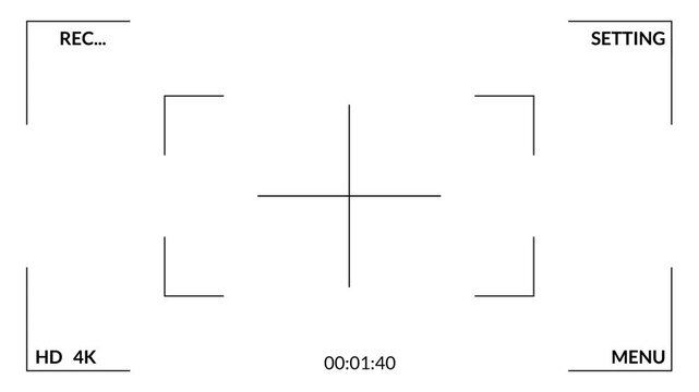 Camera recording screen viewfinder display interface