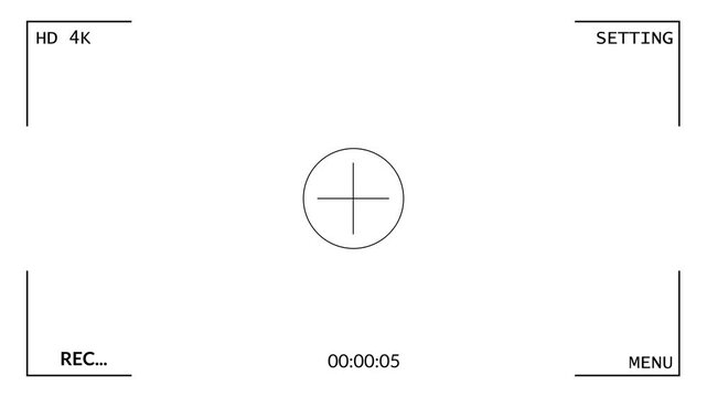 Camera recording screen viewfinder display interface
