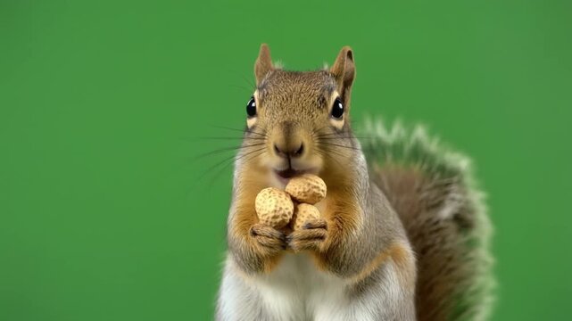 squirrel eating nut eating