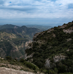 Fototapeta premium Montserrat Mountain View – Dramatic Landscape from Catalonia