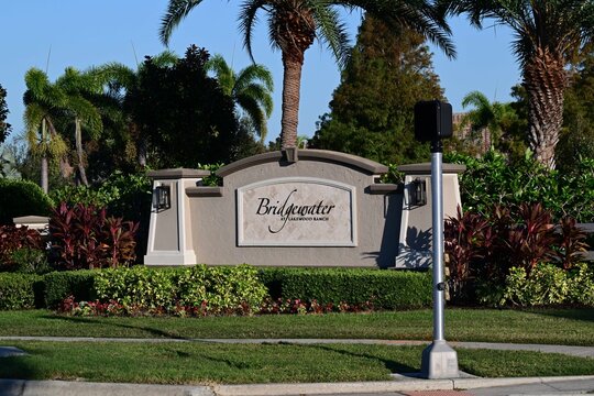 Bridgewater at Lakewood Ranch monument sign in Lakewood Ranch, Bradenton, Florida
