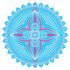 Intricate Symmetrical Mandala Line Art for Coloring and Decoratiaon