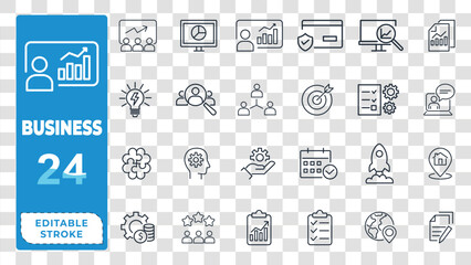 Business Icons Set With Growth Analysis Strategy And Teamwork Concepts Keywords: business, icon, set, growth