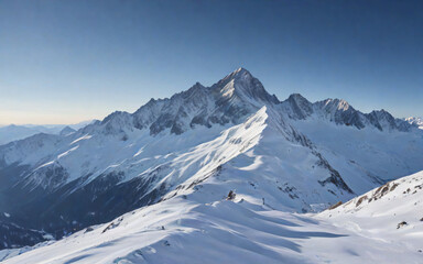 Obraz premium Snowy Mountain Peak