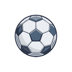 Obraz premium Classic soccer ball illustration featuring traditional black and white pentagon and hexagon pattern
