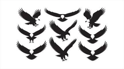 Fototapeta premium Majestic bird silhouettes representing strength, freedom, and aerial motion