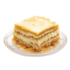 Osmalieh layered vermicelli cream dessert
