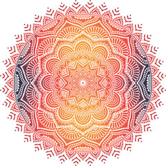 Intricate Symmetrical Mandala with Warm Color Gradient