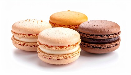 Fototapeta premium Colorful macaroons isolated on white background
