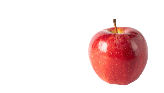 Red apple isolated on transparent background